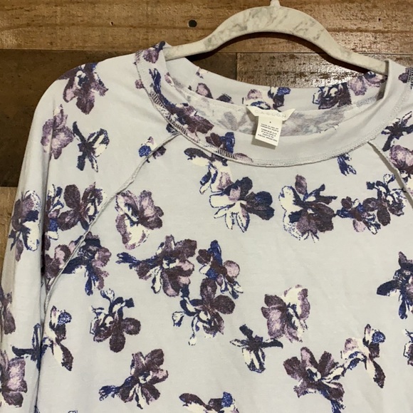 Caslon Light Blue Floral Cozy Print Sweatshirt - Picture 9 of 12